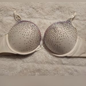 Victoria's Secret Cream Bra with Swarovski Crystals
